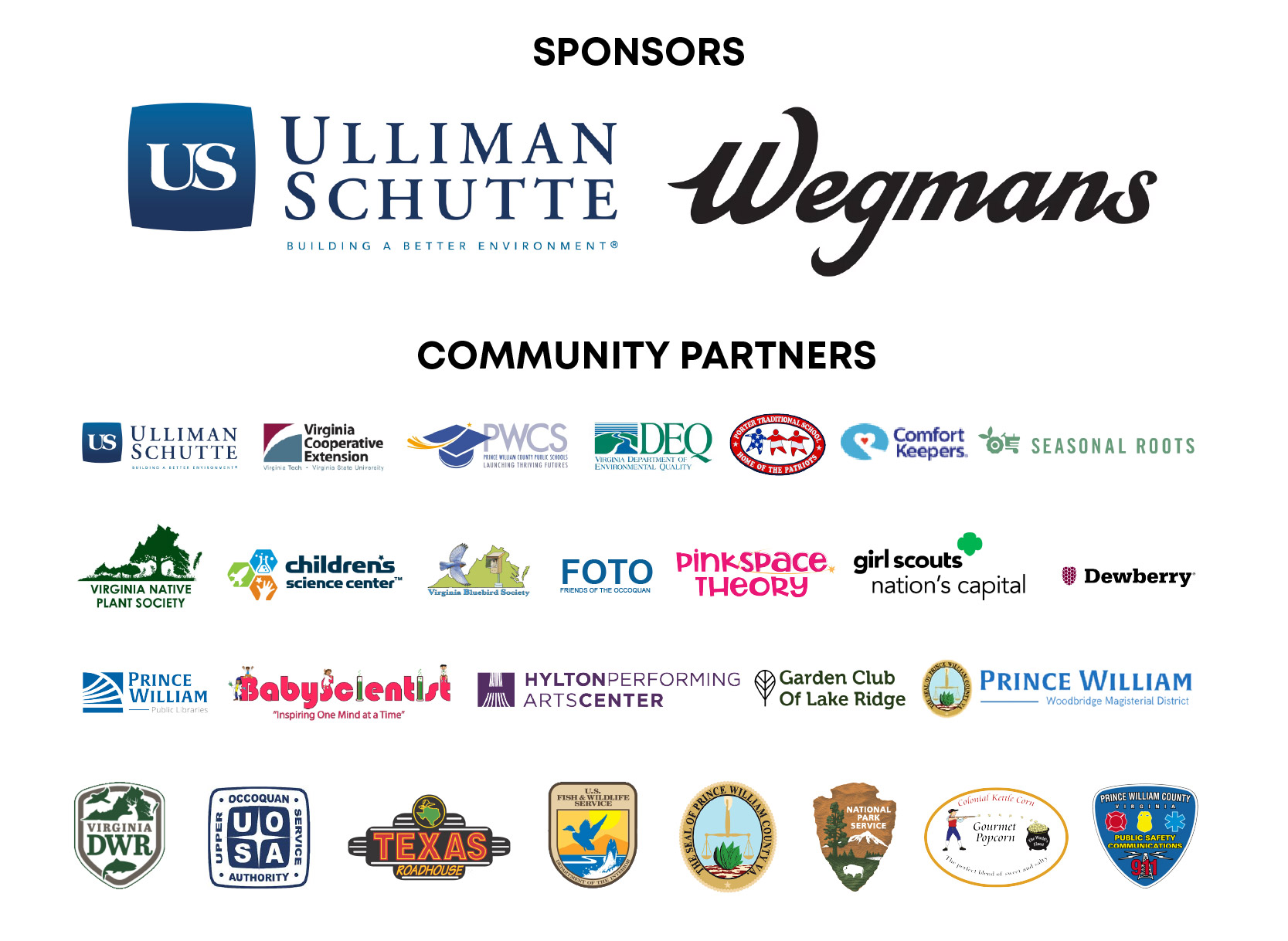 2025 Trick or Treatment Sponsors and Community Partners