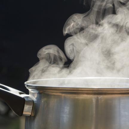 Photo: steam rising out of a pot