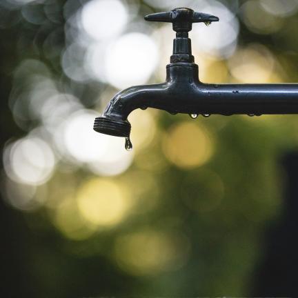 Stock Photo: Outdoor faucet