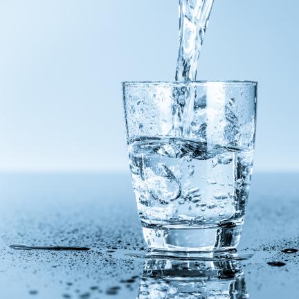 Glass of drinking water