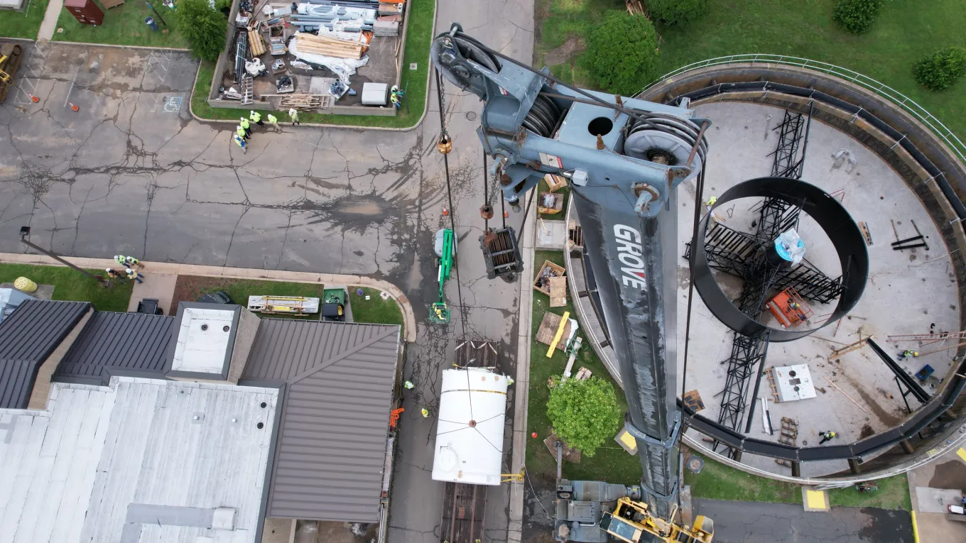 Alkalinity Tank Crane Lift