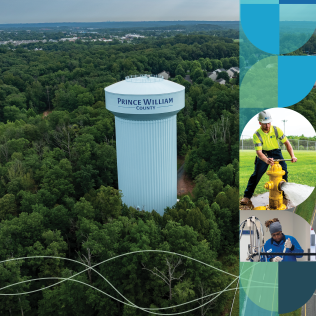 2026 Water Quality Report cover for Prince William Water depicting a water tower.