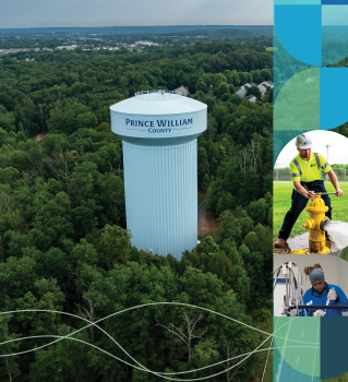 2026 Water Quality Report cover for Prince William Water depicting a water tower.