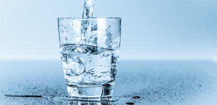 Glass of drinking water