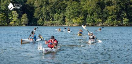People kayaking on the Occoquan River
