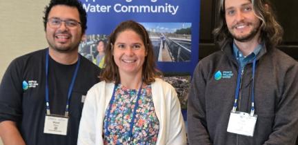 Prince William Water staff pose in conference badges at the 2026 Good Lab Practices Conference