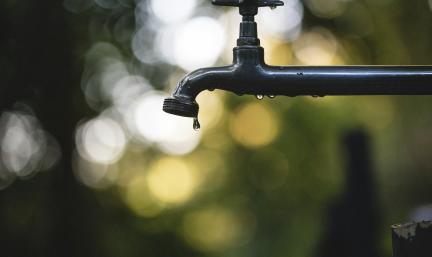 Stock Photo: Outdoor faucet