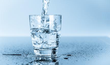 Glass of drinking water