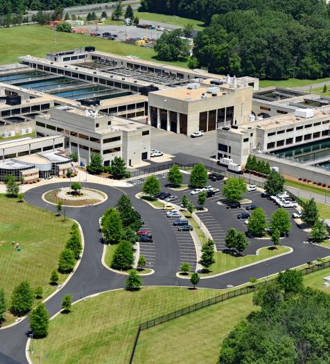 Photo: aerial view of Corbalis Water Treatment Plant