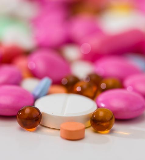 Photo: multicolored pills and tablets